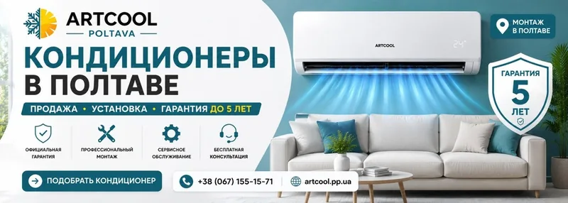 Установка продажа кондиционеров & Artcool Poltava